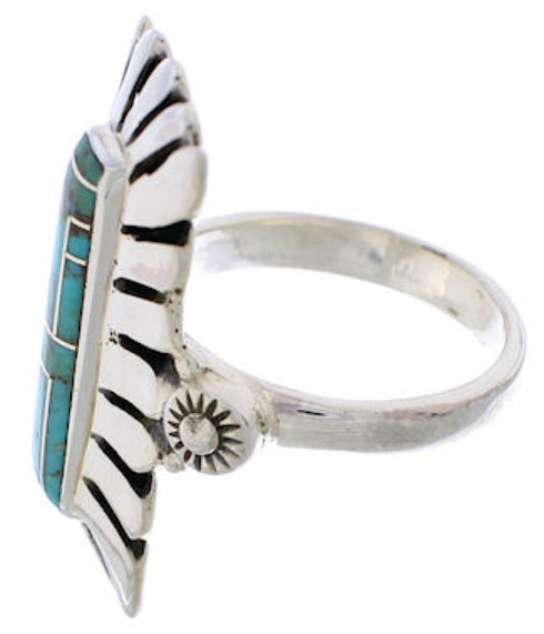 Turquoise And Silver Southwest Ring Size 7 EX42894