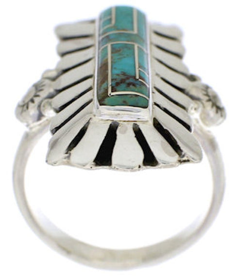 Turquoise And Silver Southwest Ring Size 7 EX42894