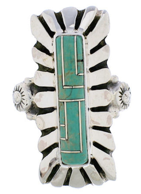 Southwest Turquoise And Silver Ring Size 5-1/4 EX42903