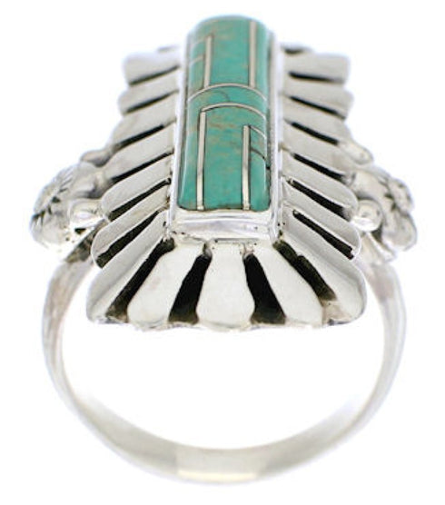 Southwest Turquoise And Silver Ring Size 5-1/4 EX42903