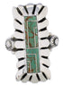 Turquoise Inlay Southwestern Ring Size 4-3/4 EX42911
