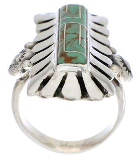 Turquoise Inlay Southwestern Ring Size 4-3/4 EX42911