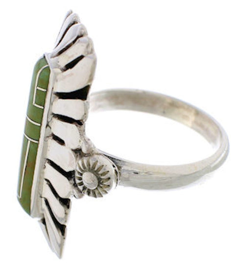 Sterling Silver Southwest Turquoise Ring Size 6-1/4 EX42985