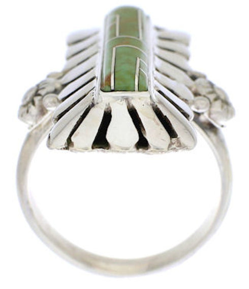 Sterling Silver Southwest Turquoise Ring Size 6-1/4 EX42985