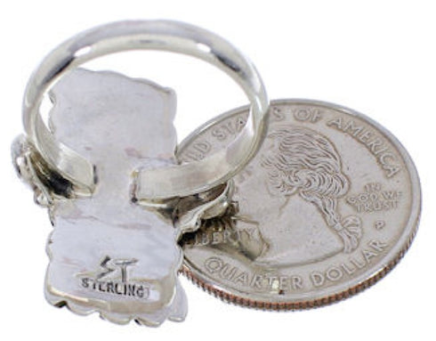 Sterling Silver Southwest Turquoise Ring Size 6-1/4 EX42985