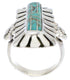 Southwest Turquoise Silver Ring Size 4-3/4 EX42994