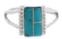 Genuine Sterling Silver Turquoise Ring Size 5 EX42998