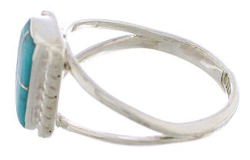 Genuine Sterling Silver Turquoise Ring Size 5 EX42998