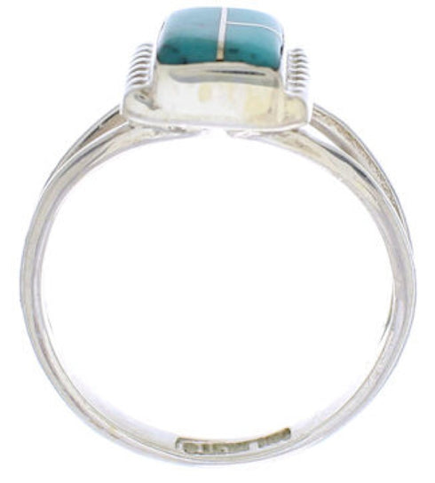 Genuine Sterling Silver Turquoise Ring Size 5 EX42998