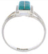 Southwestern Turquoise Inlay Ring Size 8-1/4 EX43003