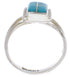 Turquoise Southwestern Silver Ring Size 5 EX43007