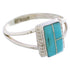 Southwestern Silver Turquoise Ring Size 5-1/2 EX43051