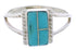Southwestern Silver Turquoise Ring Size 5-1/2 EX43051