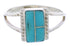 Sterling Silver Turquoise Inlay Ring Size 4-1/2 EX43048