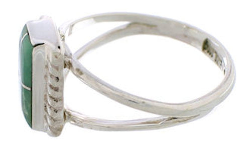 Sterling Silver And Turquoise Ring Size 4-1/2 EX43099