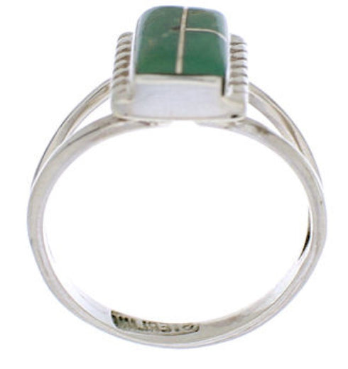 Sterling Silver And Turquoise Ring Size 4-1/2 EX43099