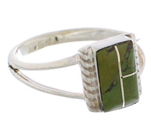 Silver And Turquoise Southwest Ring Size 6-1/2 EX43105
