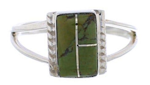 Silver And Turquoise Southwest Ring Size 6-1/2 EX43105