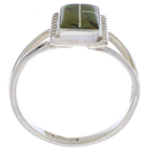 Silver And Turquoise Southwest Ring Size 6-1/2 EX43105