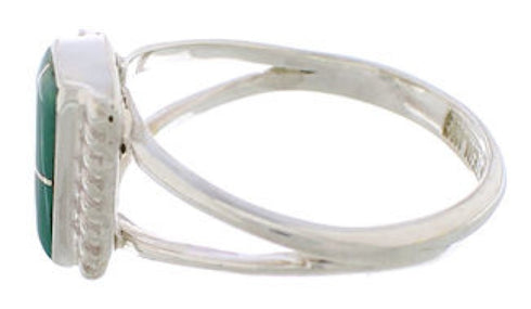 Turquoise Southwest Silver Ring Size 5-3/4 EX43106