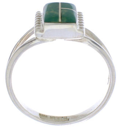 Turquoise Southwest Silver Ring Size 5-3/4 EX43106