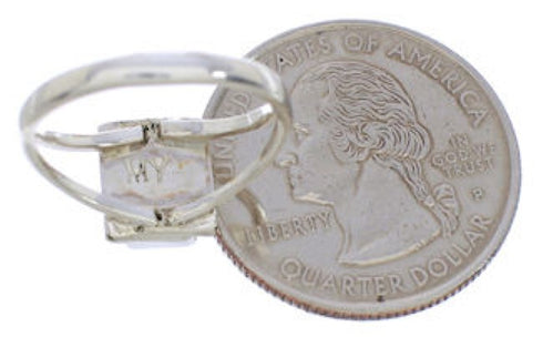 Turquoise Southwest Silver Ring Size 5-3/4 EX43106