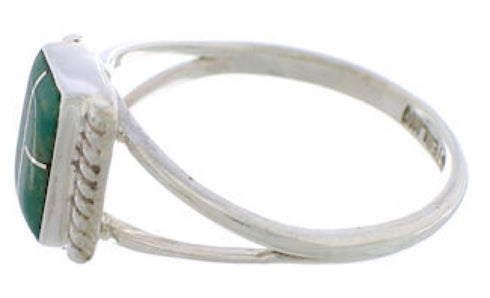 Southwest Turquoise Silver Ring Size 8-1/2 EX43151