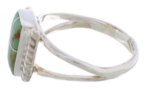 Genuine Sterling Silver Turquoise Ring Size 4-3/4 EX43155