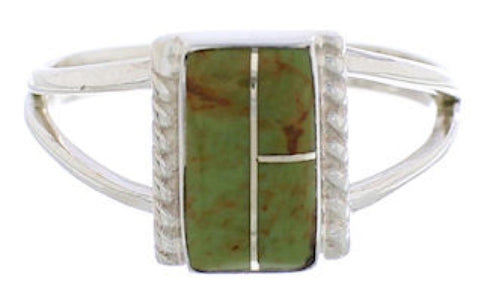 Southwest Turquoise And Silver Ring Size 7-1/2 EX43164