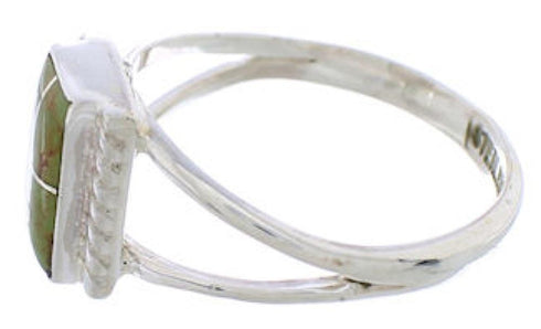 Southwest Turquoise And Silver Ring Size 7-1/2 EX43164