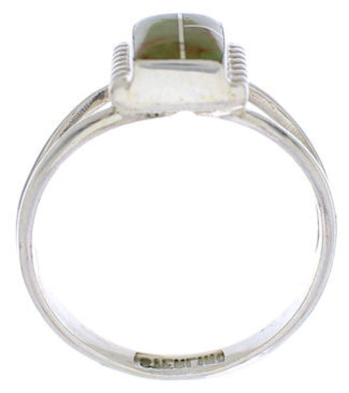 Southwest Turquoise And Silver Ring Size 7-1/2 EX43164