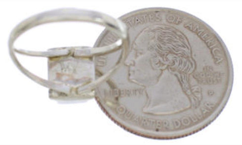 Southwest Turquoise And Silver Ring Size 7-1/2 EX43164