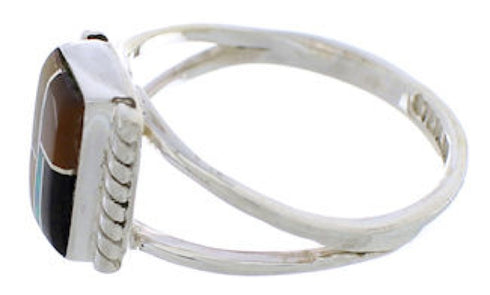 Multicolor Genuine Sterling Silver Ring Size 4-1/2 EX43259