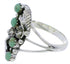 Southwest Silver And Turquoise Flower Ring Size 4-3/4 EX45270