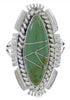 Southwestern Sterling Silver Turquoise Jewelry Ring Size 7-3/4 TX40679