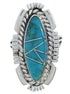 Southwest Sterling Silver Turquoise Jewelry Ring Size 6 TX40681