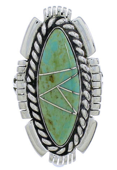 Sterling Silver Turquoise Southwestern Jewelry Ring Size 4-3/4 TX40685