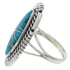 Silver Turquoise Inlay Southwest Ring Size 4-3/4 TX40692