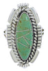 Southwestern Sterling Silver Turquoise Inlay Ring Size 5-3/4 TX40707