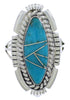 Southwest Turquoise Jewelry Sterling Silver Ring Size 4-3/4 TX40718