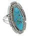 Turquoise Jewelry Sterling Silver Southwest Ring Size 5-3/4 TX40720
