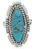 Turquoise Jewelry Sterling Silver Southwest Ring Size 5-3/4 TX40720