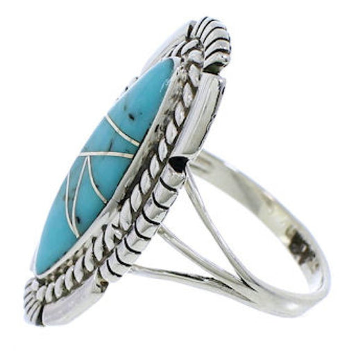 Turquoise Jewelry Sterling Silver Southwest Ring Size 5-3/4 TX40720