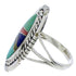 Multicolor Inlay Sterling Silver Jewelry Ring Size 4-3/4 TX40744
