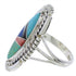 Multicolor Sterling Silver Jewelry Ring Size 5-1/4 TX40747