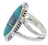 Southwestern Sterling Silver Turquoise Opal Ring Size 8-1/2 TX38131