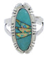 Genuine Sterling Silver Opal Turquoise Inlay Ring Size 8-1/2 TX38147