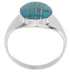 Genuine Sterling Silver Southwestern Turquoise Ring Size 8-3/4 WX42044
