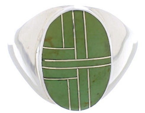 Genuine Sterling Silver Turquoise Southwest Ring Size 8-1/2 YX87398