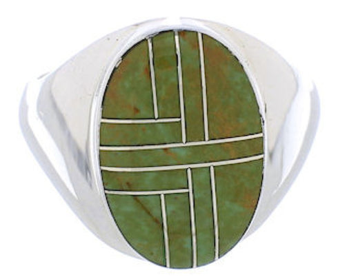 Silver Turquoise Southwest Ring Size 8-1/2 YX87391